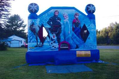 The Large Frozen Jump Bounce House Rental